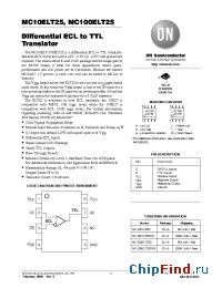Datasheet MC100ELT25 manufacturer ON Semiconductor