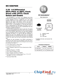 Datasheet MC100EP809 manufacturer ON Semiconductor