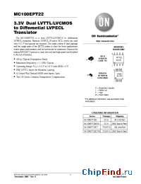 Datasheet MC100EPT22DT manufacturer ON Semiconductor