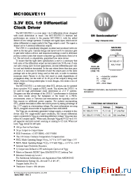 Datasheet MC100LVE111 manufacturer ON Semiconductor