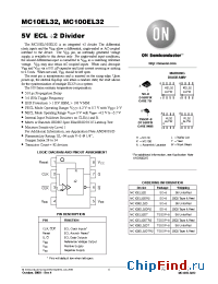 Datasheet MC10EL32DR2 manufacturer ON Semiconductor