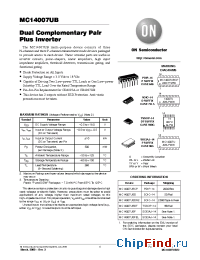 Datasheet MC14007UB manufacturer ON Semiconductor