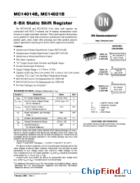 Datasheet MC14014BDR2 manufacturer ON Semiconductor