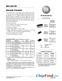 Datasheet MC14017BFR2 manufacturer ON Semiconductor
