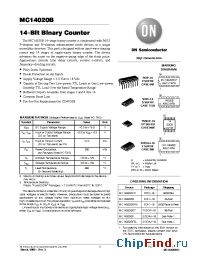 Datasheet MC14020 manufacturer ON Semiconductor