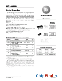 Datasheet MC14022 manufacturer ON Semiconductor