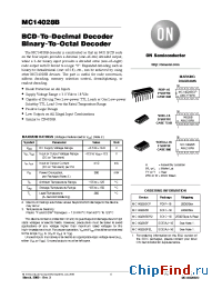 Datasheet MC14028B manufacturer ON Semiconductor
