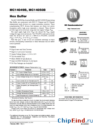Datasheet MC14049BDG manufacturer ON Semiconductor