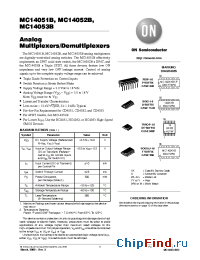 Datasheet MC14051 manufacturer ON Semiconductor