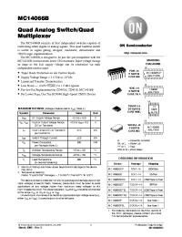 Datasheet MC14066BDTEL manufacturer ON Semiconductor