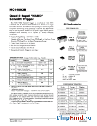 Datasheet MC14093BDTEL manufacturer ON Semiconductor