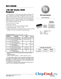 Datasheet MC14562 manufacturer ON Semiconductor