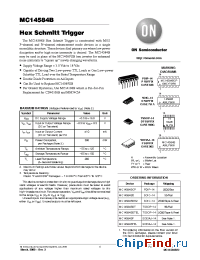 Datasheet MC14584BDTEL manufacturer ON Semiconductor