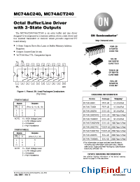 Datasheet MC74AC240DWR2 manufacturer ON Semiconductor