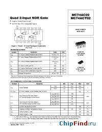 Datasheet MC74ACT02DT manufacturer ON Semiconductor