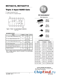 Datasheet MC74ACT10DT manufacturer ON Semiconductor