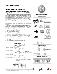 Datasheet MC74HC4066A manufacturer ON Semiconductor
