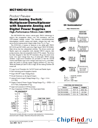 Datasheet MC74HC4316A manufacturer ON Semiconductor