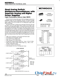 Datasheet MC74HC4316N manufacturer ON Semiconductor