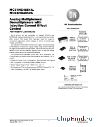 Datasheet MC74HC4851A manufacturer ON Semiconductor