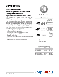 Datasheet MC74HCT138ADR2 manufacturer ON Semiconductor
