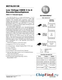Datasheet MC74LCX138MEL manufacturer ON Semiconductor