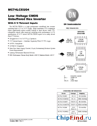 Datasheet MC74LCXU04 manufacturer ON Semiconductor