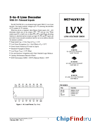 Datasheet MC74LVX138DR2 manufacturer ON Semiconductor