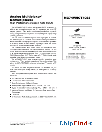 Datasheet MC74VHCT4053 manufacturer ON Semiconductor