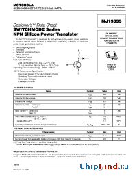 Datasheet MJ13333 manufacturer ON Semiconductor