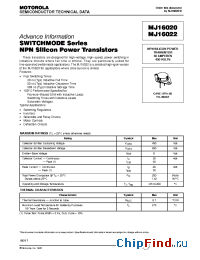 Datasheet MJ16022 manufacturer ON Semiconductor