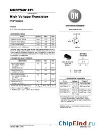 Datasheet MMBT5401LT1 manufacturer ON Semiconductor