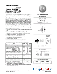 Datasheet MMDF2P03HDR2 manufacturer ON Semiconductor