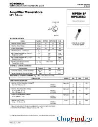 Datasheet MPS918 manufacturer ON Semiconductor