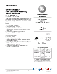 Datasheet MSRD620CT manufacturer ON Semiconductor