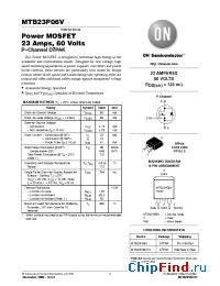 Datasheet MTB23P06VT4 manufacturer ON Semiconductor
