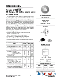 Datasheet MTB60N05HDLT4 manufacturer ON Semiconductor
