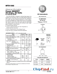 Datasheet MTD1302-001 manufacturer ON Semiconductor