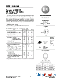 Datasheet MTD15N06VLT4 manufacturer ON Semiconductor