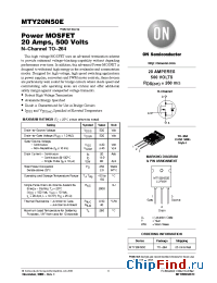 Datasheet MTY20N50E manufacturer ON Semiconductor