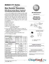 Datasheet MUN2211T1 manufacturer ON Semiconductor
