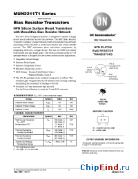 Datasheet MUN2211T3 manufacturer ON Semiconductor