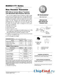 Datasheet MUN5211T1 manufacturer ON Semiconductor