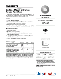 Datasheet MURS260T3 manufacturer ON Semiconductor