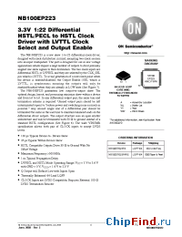 Datasheet NB100EP223FAR2 manufacturer ON Semiconductor