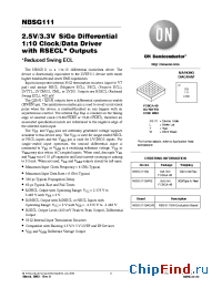 Datasheet NBSG111 manufacturer ON Semiconductor