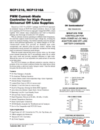 Datasheet NCP1216AD133 manufacturer ON Semiconductor