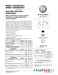 Datasheet NSBC114EPDXV6T1 manufacturer ON Semiconductor