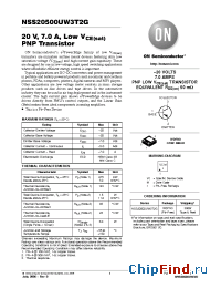 Datasheet NSS20500UW3T2G manufacturer ON Semiconductor