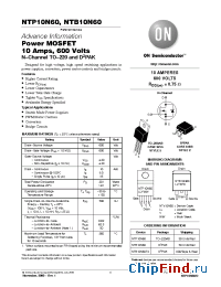 Datasheet NTB10N60 manufacturer ON Semiconductor
